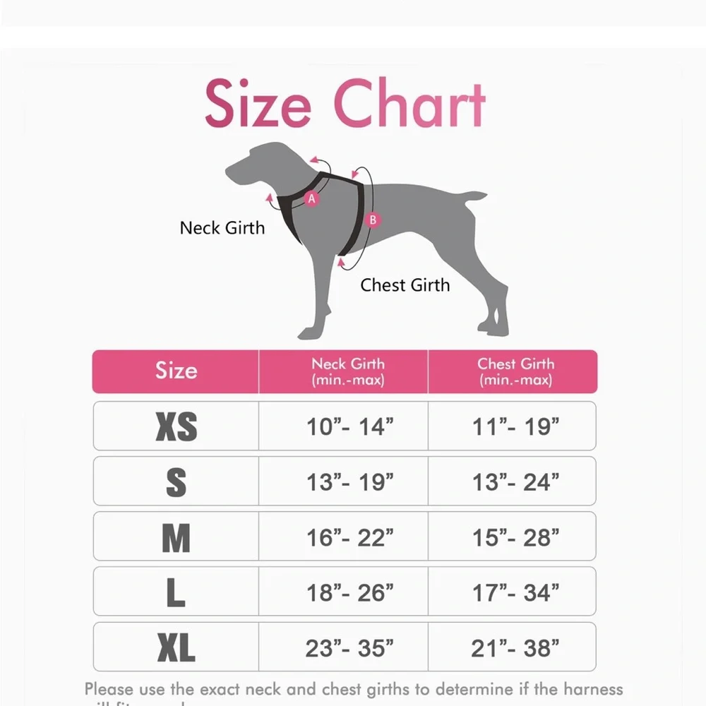 Rabbitgoo Hot Pink No Pull Harness Med